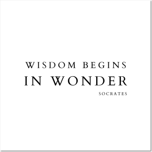 Wisdom begins in wonder Posters and Art